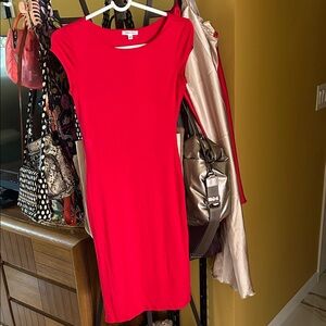 Velvet Torch Vibrant Red Midi Dress